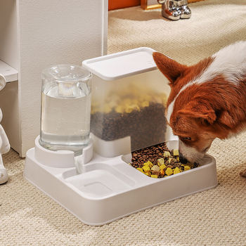 Automatski hranilica za mačke s integriranim spremnikom vode i zdjelom