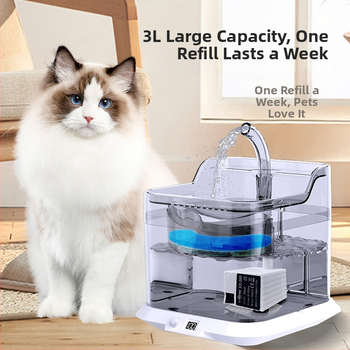 Naminių gyvūnų vandens fontanas CW-001, išmanus vandens cirkuliavimas, atsiskiriamas, tylus, didelė talpa, katėms ir šunims