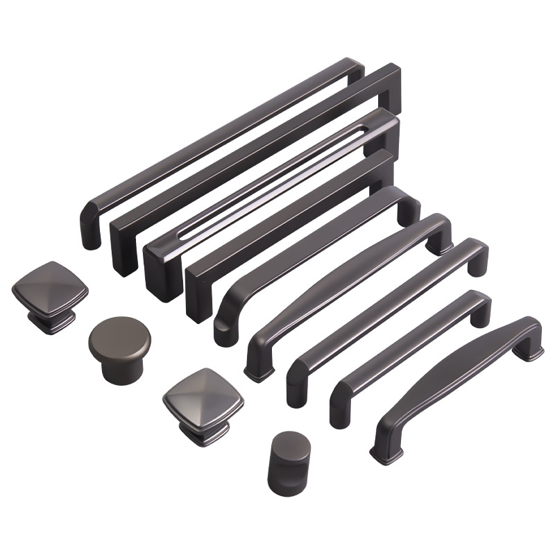 Mâner de ușă pentru dulap, modern minimalist, formă arcuită, aliaj de zinc, montaj pe suprafață, pentru garderobă