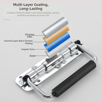 Beronsel 304 nerūdijančio plieno dėžutės rankena, sulankstoma, chromuota