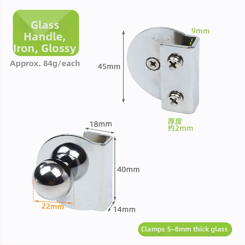 Stiklo spintos durų rankenėlė, nerūdijantis plienas, juodas šlifuotas paviršius, šiuolaikinis minimalistinis stilius