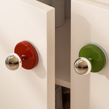 Дръжка за врати с вакуумна чашка – PET+ABS, YM.7242, сферичен дизайн, монтаж без пробиване, за плъзгащи врати и шкафове