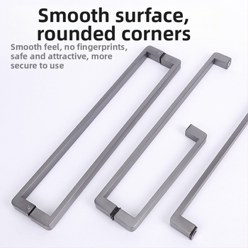 Dušo kambario rankenėlė stiklo durims, nerūdijantis plienas, 1020 minimalistinis modelis, kvadratinis vamzdelis, šiuolaikiškas stilius