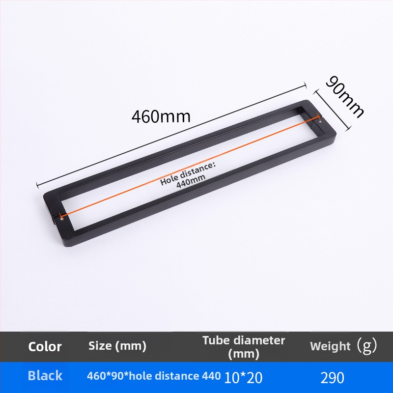 Dušo kambario rankenėlė stiklo durims, nerūdijantis plienas, 1020 minimalistinis modelis, kvadratinis vamzdelis, šiuolaikiškas stilius