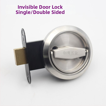 Nerūdijančio plieno nematoma durų rankena – apvali traukimo kilpa, modelis JCF-062, šiuolaikinis minimalistinis stilius