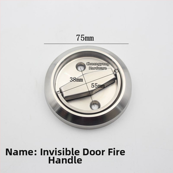 Nerūdijančio plieno nematoma durų rankena – apvali traukimo kilpa, modelis JCF-062, šiuolaikinis minimalistinis stilius