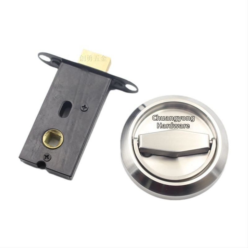 Nerūdijančio plieno nematoma durų rankena – apvali traukimo kilpa, modelis JCF-062, šiuolaikinis minimalistinis stilius