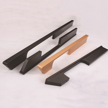 Mâner pentru ușă de dulap, aliaj de aluminiu, turnare prin presiune, formă bară, montaj pe suprafață, model Hy52003