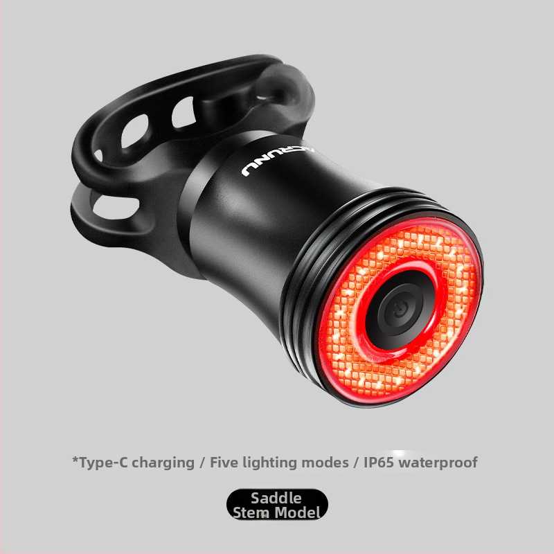 ACRUNU dviratininko išmanusis sensoriaus stabdžių galinis žibintas, IP68 vandeniui, aliuminio korpusas, COB LED, 39 g