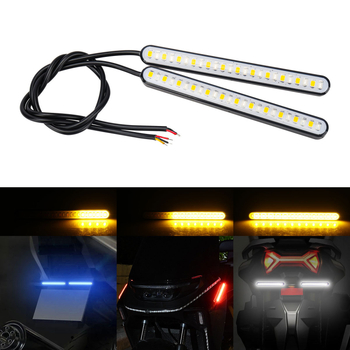 Semnal LED bi-color cu efect de curgere a apei și lumină pentru plăcuța de înmatriculare pentru motociclete electrice – model motor269, 12V