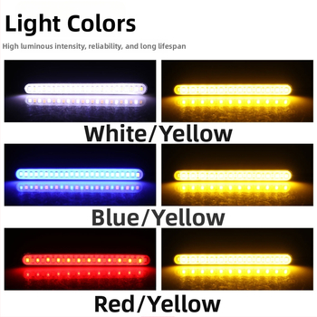 LED dviejų spalvų tekančio vandens posūkio signalas ir numerio ženklo apšvietimas elektriniams motociklams – modelis motor269, 12V