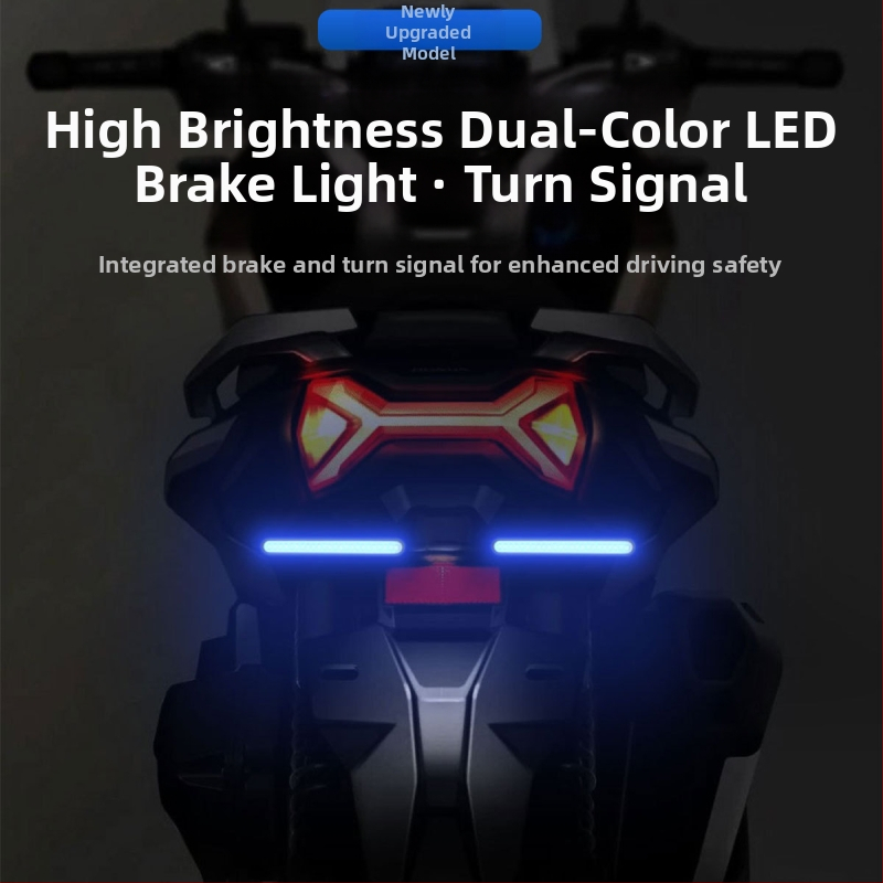 LED divkrāsains pagrieziena signāls ar tekošas ūdens efektu un reģistrācijas numura gaismu elektriskajiem motocikliem – modelis motor269, 12V