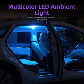 Automobilio LED stogo šviesa, belaidė vidinė skaitymo lemputė su magnetine tvirtinimo, universalus suderinamumas, LED šaltinis, galia 3, tarnavimo laikas 4