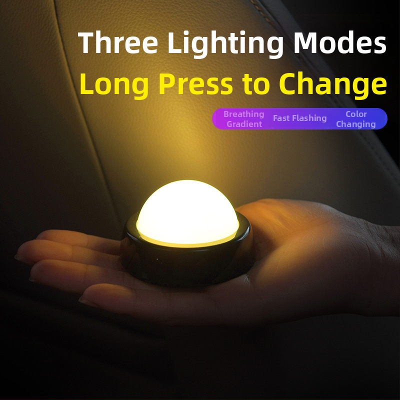 Automobilio LED stogo šviesa, belaidė vidinė skaitymo lemputė su magnetine tvirtinimo, universalus suderinamumas, LED šaltinis, galia 3, tarnavimo laikas 4