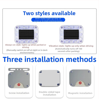 Соларно предупредително светло за автомобили – антизадно сблъсване, високоинтензивно мигане, магнит за защита срещу кражба, презареждащо, универсална съвместимост