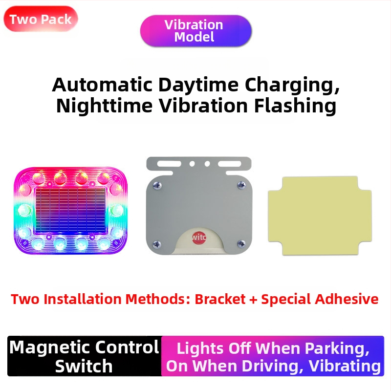 Соларно предупредително светло за автомобили – антизадно сблъсване, високоинтензивно мигане, магнит за защита срещу кражба, презареждащо, универсална съвместимост