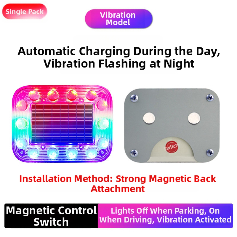 Соларно предупредително светло за автомобили – антизадно сблъсване, високоинтензивно мигане, магнит за защита срещу кражба, презареждащо, универсална съвместимост