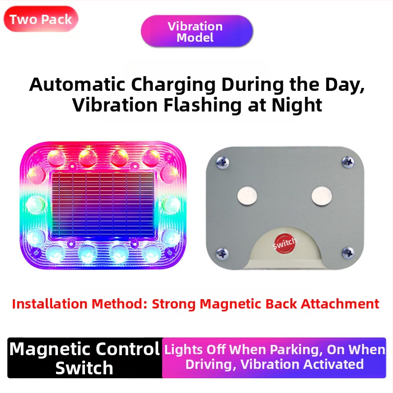 Соларно предупредително светло за автомобили – антизадно сблъсване, високоинтензивно мигане, магнит за защита срещу кражба, презареждащо, универсална съвместимост