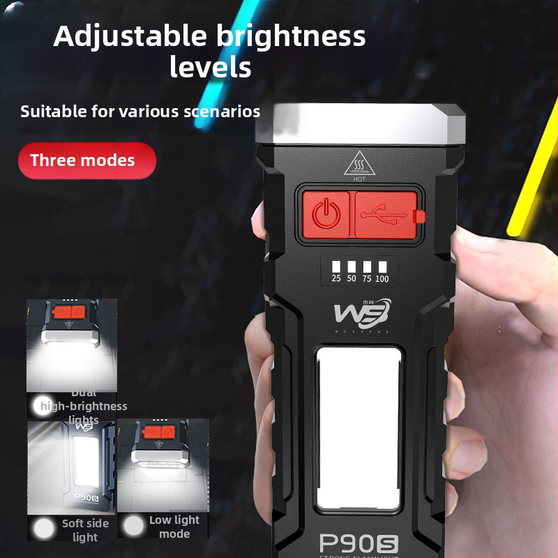 Wu shang įkraunamas dviračio priekinis žibintas naktiniam važiavimui, didelis ryškumas, tinkamas kalnų ir kelių dviračiams