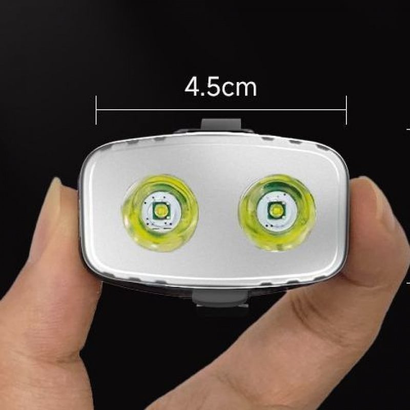 Dviračio žibintų komplektas naktiniam važiavimui: priekinis ir galinis žibintas su stabdymo įspėjimu — tinkamas kalnų ir greitkelių dviračiams, modelis WxrSiYQJ