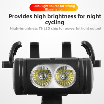 Dviračio priekinis žibintas su elektrine sirena, telefono laikiklis, FY-330