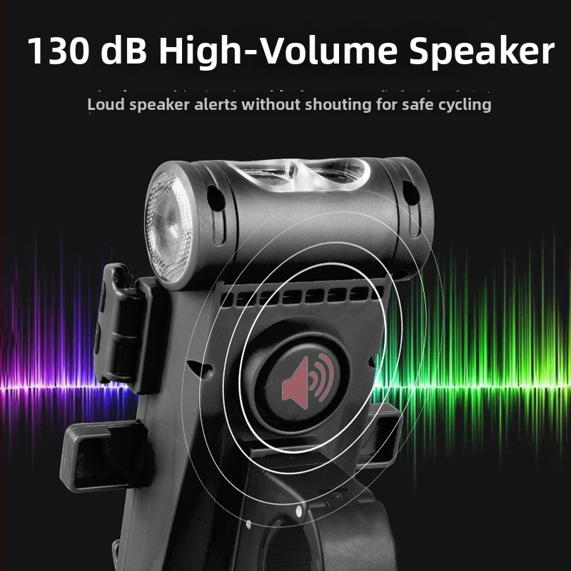 Biciklističko prednje svjetlo s električnim zvonom, držačem za telefon, FY-330