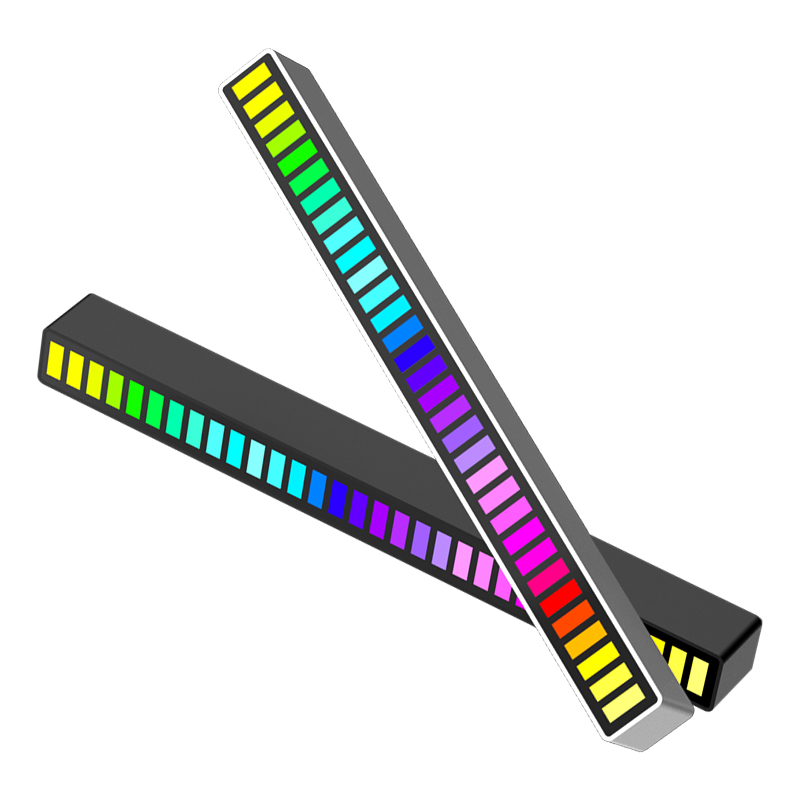 Lumină ambientală LED pentru interiorul mașinii cu RGB, control vocal și ritm, ABS, 1.5W, 5V, 1.5A, compatibil cu modelul 102