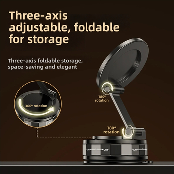 Auto mobiiltelefoni hoidja koos vaakumkinnitusega ja juhtmevaba laadimisega – 20W, sobib esiklaasile