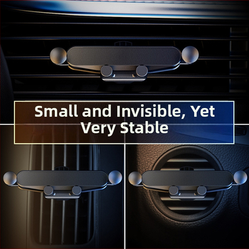 Gravitacijos automobilio telefono laikiklis - aliuminio laikiklis ventiliacijos angai, pritaikomas