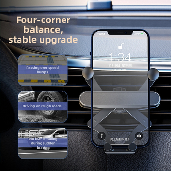 Gravitacijos automobilio telefono laikiklis - aliuminio laikiklis ventiliacijos angai, pritaikomas