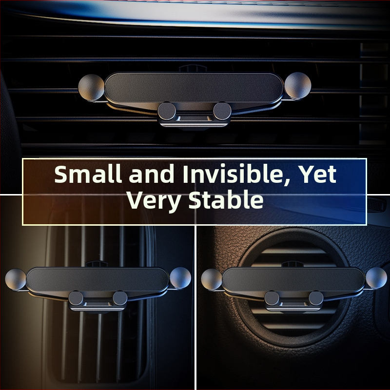 Gravitacijos automobilio telefono laikiklis - aliuminio laikiklis ventiliacijos angai, pritaikomas