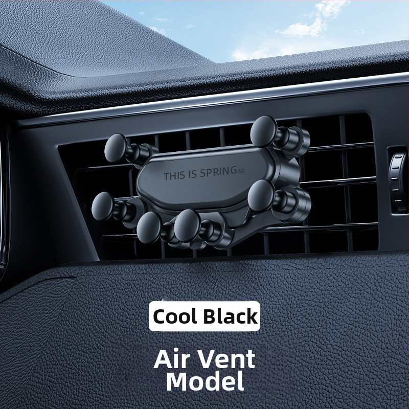 Gravitacijos automobilio telefono laikiklis - aliuminio laikiklis ventiliacijos angai, pritaikomas