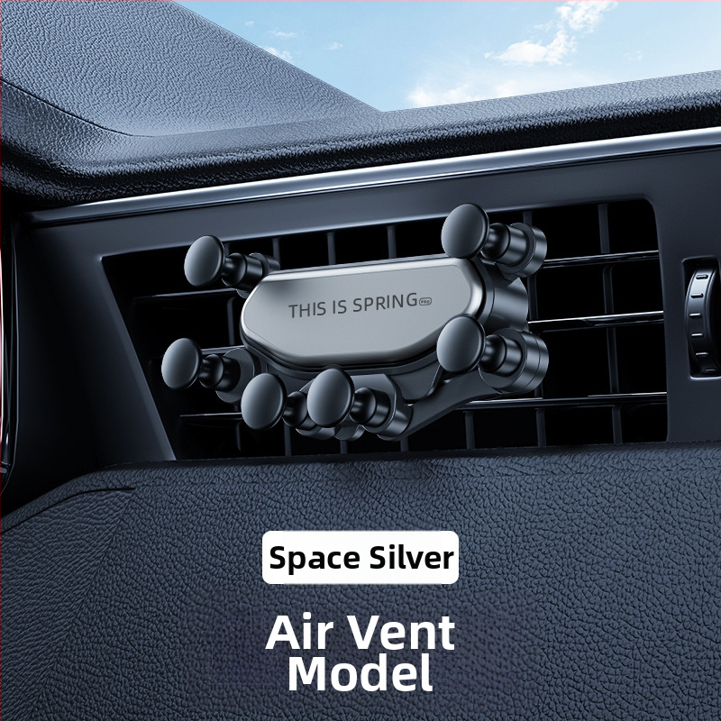 Gravitacijos automobilio telefono laikiklis - aliuminio laikiklis ventiliacijos angai, pritaikomas