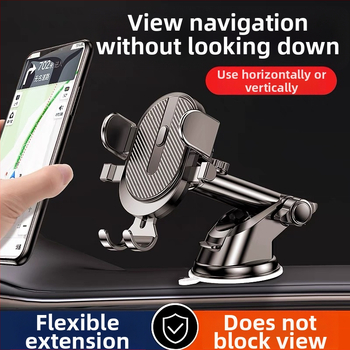 Auto telefonihoidja imava kinnitusega, universaalne sõidukitele, teleskoopiline, 360° pöörlemine armatuurlaual