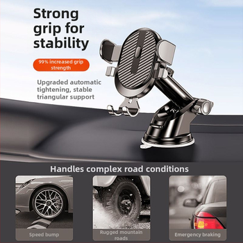 Auto telefonihoidja imava kinnitusega, universaalne sõidukitele, teleskoopiline, 360° pöörlemine armatuurlaual