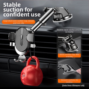 Auto telefonihoidja imava kinnitusega, universaalne sõidukitele, teleskoopiline, 360° pöörlemine armatuurlaual