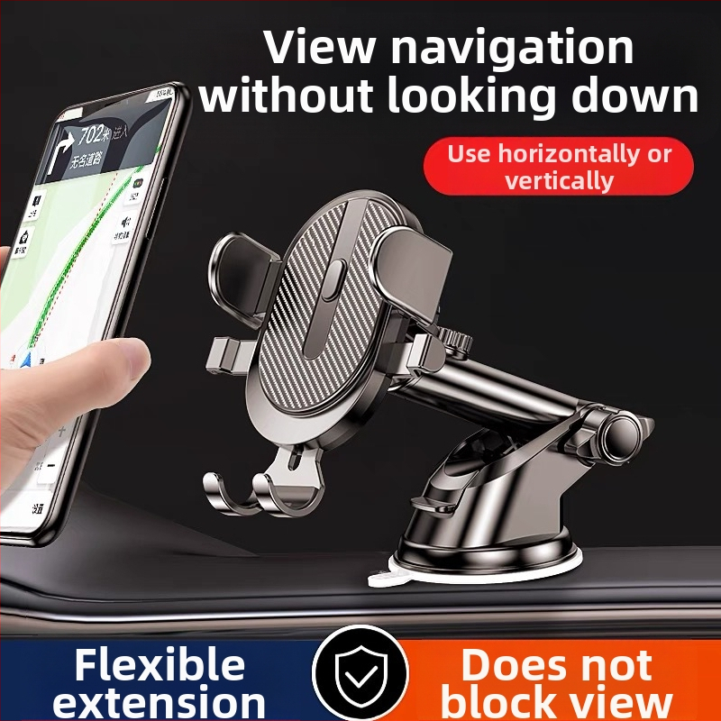 Auto telefonihoidja imava kinnitusega, universaalne sõidukitele, teleskoopiline, 360° pöörlemine armatuurlaual