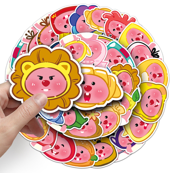 Lipdukų rinkinys: Loopy karikatūros Ruby portretas — ranka dažytas, self-adhesive, Lovable Wind stilius, Poetry prekės ženklas, offset spausdinimas