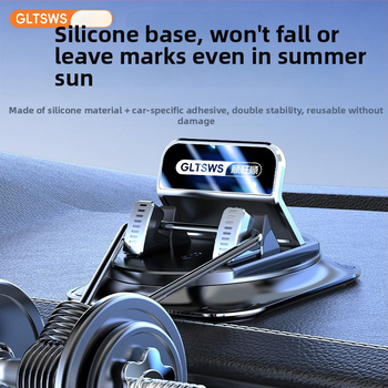 Automobilinis telefono laikiklis - ABS medžiaga, siurbimo laikiklis prie prietaisų skydelio, modelis Z01, prekės ženklas Smooth and prosperous, be maitinimo