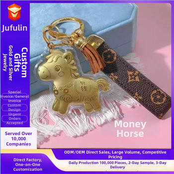 Telefono grandinė su pakabuku ir raktų kilpa – metalas su aukso įdaru, geometrinės formos, šiuolaikiškas minimalistinis stilius, atskira pakuotė