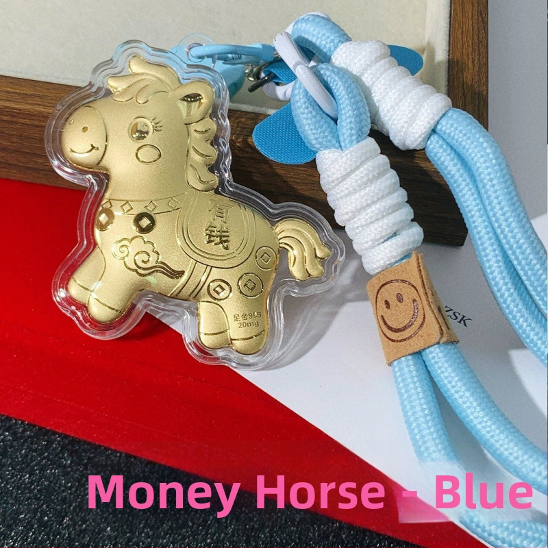 Telefono grandinė su pakabuku ir raktų kilpa – metalas su aukso įdaru, geometrinės formos, šiuolaikiškas minimalistinis stilius, atskira pakuotė