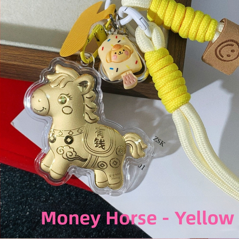 Telefono grandinė su pakabuku ir raktų kilpa – metalas su aukso įdaru, geometrinės formos, šiuolaikiškas minimalistinis stilius, atskira pakuotė