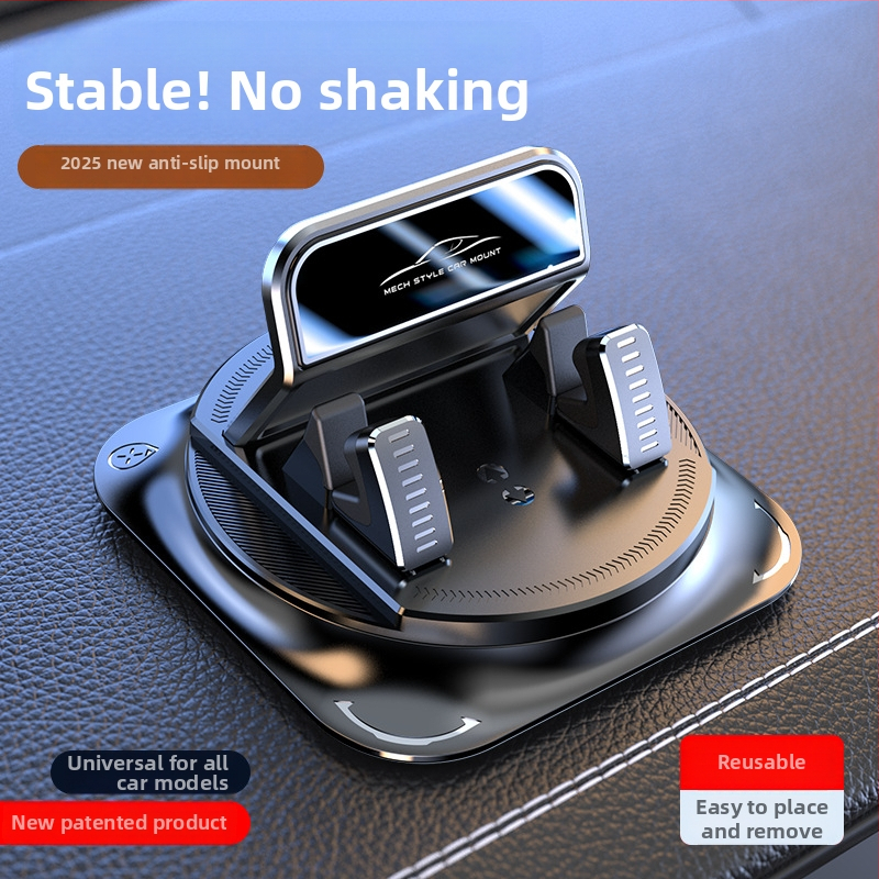 Automobilio telefono laikiklis – 360° pasukimas, klijavimo tvirtinimas, universalus suderinamumas, pritaikymas galimas
