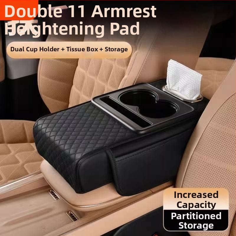 Auto käetoe karp salvrätikute jaoks, mäluvahtpadi, nahk, universaalne sobivus