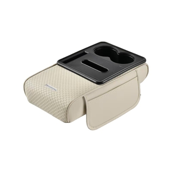 Auto käetoe tõstmisalus koos salvrättide karbi ja joogi hoidjaga – PVC, universaalne sobivus, kohandatav