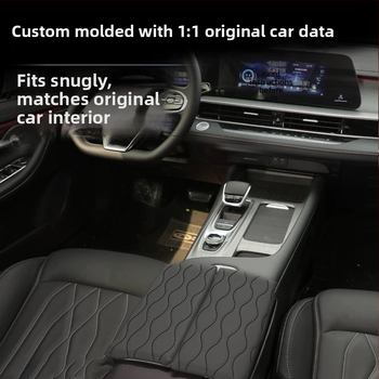 Spetsiaalne naha keskse käetoe padja jaoks Chery Fengyun T9 – keskse konsooli kaitsekate ja hoiukonteiner