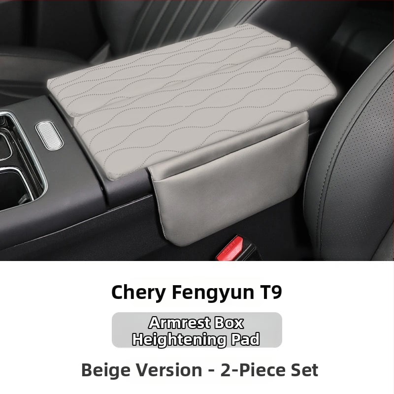 Spetsiaalne naha keskse käetoe padja jaoks Chery Fengyun T9 – keskse konsooli kaitsekate ja hoiukonteiner