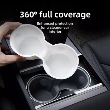 Tassihoidik ja hoiukast Tesla Model Y ja Model 3 jaoks – keskkonsooli piiraja