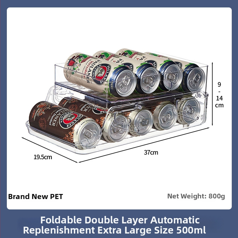 Dviejų lygių su ratukais sulankstomas gėrimų laikymo stovas virtuvei