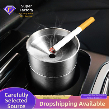 Huinuo Nerūdijančio plieno automobilinė peleninė – logotipo spausdinimas, pritaikymas, privatūs prekių ženklai, dekoratyvus, saugojimas